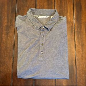 Travis Mathew Heather Gray Golf Polo Shirt Pima Cotton Men’s Size Extra Large